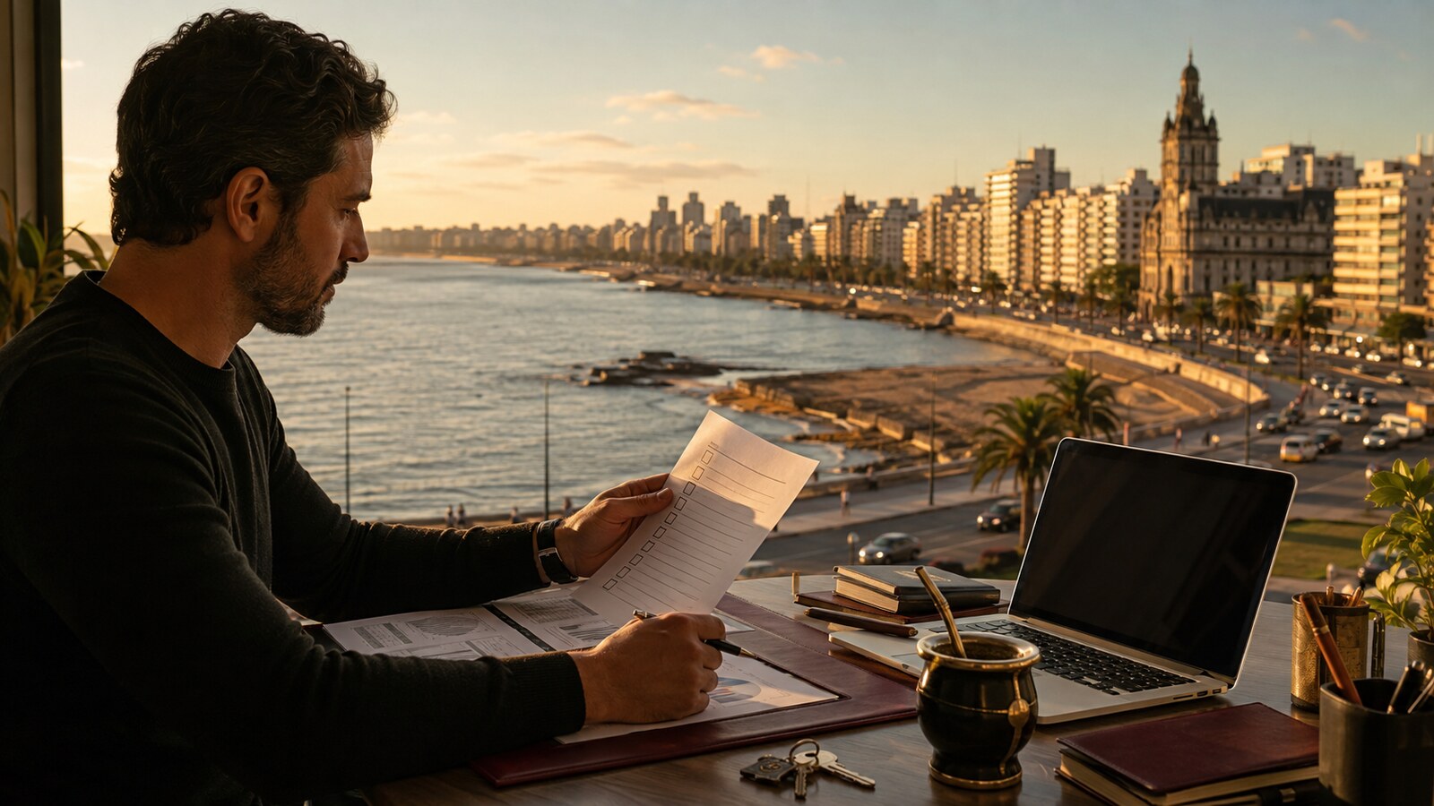 Rambla de Montevidéu no Uruguai
